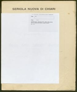 272 - Seriola nuova - Esercizio 1921 - Ruolo delle entrate diverse comuni alle Seriole vecchia e nuova