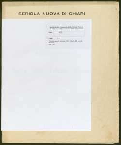 275 - Seriola nuova - Esercizio 1922 - Ruolo delle entrate diverse