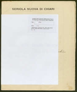 274 - Seriola nuova - Esercizio 1922 - Ruolo delle entrate diverse comuni alle Seriole vecchia e nuova