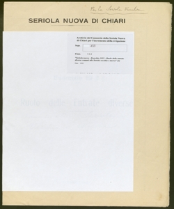 273 - Seriola nuova - Esercizio 1922 - Ruolo delle entrate diverse comuni alle Seriole vecchia e nuova (1)