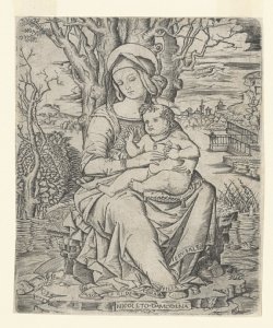 Madonna con Bambino che tiene in mano un uccello Rosex Nicoletto da Modena