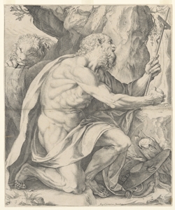 San Girolamo in meditazione Carracci Agostino