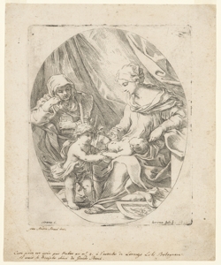 Sacra Famiglia con sant'Anna e san Giovannino Scarsello Girolamo