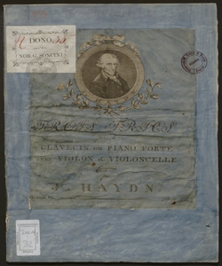 Trois trios pour le clavecin ou piano forte avec violon & violoncelle, oeuvre 82 / composés par J. Haydn