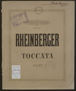 Toccata pour Piano ... : Op. 12 / Josef Rheinberger