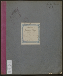 Sinfonia nell'opera Gemma di Vergy / di Gaetano Donizetti ; ridotta per due pianoforti a quattro mani ciascuno da Tito Ricordi