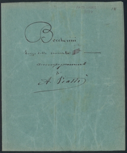 Largo della Sonata 5.a / di Luigi Boccherini ; Accompagnamento d'Alfredo Piatti