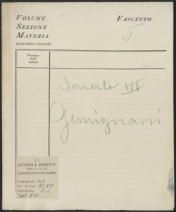 Sonata 3.a : [delle 6 Sonate per Violoncello e Basso continuo Op.5] / Geminiani ; [Accompagnamento di pianoforte di Alfredo Piatti]