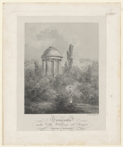 Veduta del tempietto di Villa Wilding all'Olivuzza a Palermo Toschi Paolo