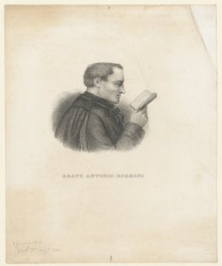 Ritratto di Antonio Rosmini abate Geoffroy Nicolas Charles
