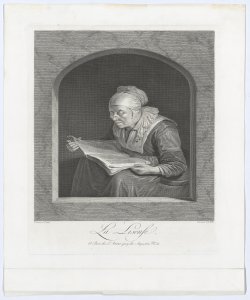 Donna anziana in lettura Wille Johann Georg
