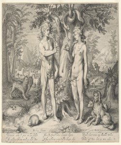 Adamo ed Eva nel Paradiso terrestre Matham Jacob