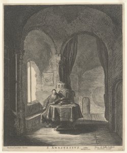 Sant'Anastasio nello studio Bailliu Pieter de il Vecchio
