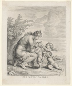 Venere allatta tre amorini Galle Cornelis I