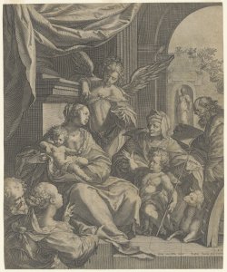 Madonna con Bambino e santi Sadeler Raphael il Vecchio