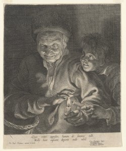 Proverbio: vecchio e ragazzo che accendono candele Rubens Pieter Paul