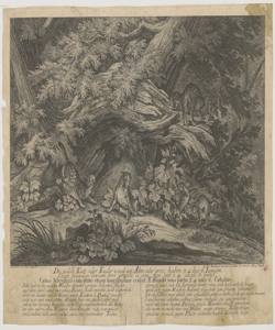Gatti selvatici nella foresta Ridinger Johann Elias