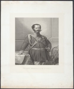 Ritratto di Vittorio Emanuele II re d'Italia Bonaini Gustavo