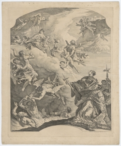 Apparizione della Madonna a san Gregorio e liberazione di alcune anime del Fontebasso Francesco