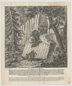Caccia al cinghiale Ridinger Johann Elias