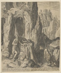 San Girolamo penitente nel deserto Wierix Anton