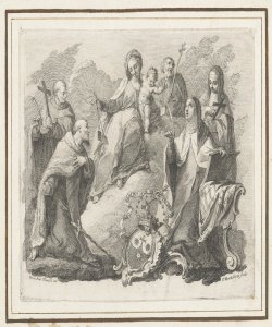 Sacra Famiglia con santi Bartolozzi Francesco