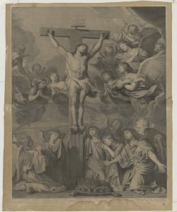 Crocifissione con angeli Edelinck Gerard
