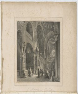 Veduta di Venezia: interno della Basilica di S. Marco 