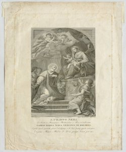 San Filippo Neri ha la visione della Madonna con Bambino Zoboli Giacomo