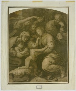 Sacra Famiglia con san Giovannino e sant'Elisabetta e due angeli Sanzio Raffaello