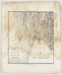 Carta topografica militare: piano della fortezza di Rosas Antonini Leo o Luigi