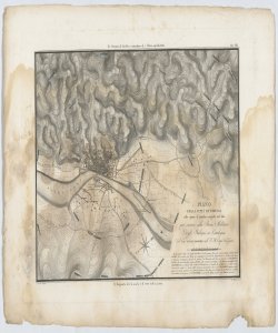 Carta topografica militare: piano della città di Tortosa Antonini Leo o Luigi