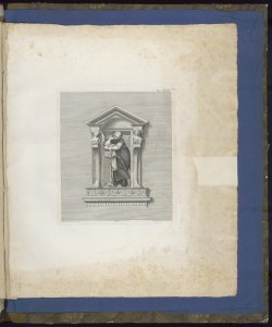 Figura maschile che legge appoggiata ad un pilastro Crivellari Bartolomeo