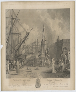 Veduta di Livorno Dunker Balthasar Anton