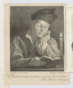 Ritratto di Albergati Francesco leggente al lume di candela Gandolfi Mauro