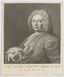 Ritratto di Giovanni Giuseppe Del Sole pittore Pazzi Pietro Antonio