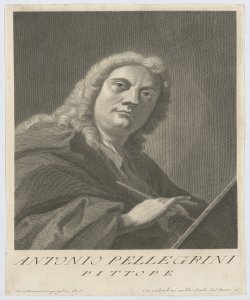 Ritratto di Giovanni Antonio Pellegrini pittore Colombini Cosimo