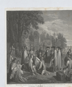 Penn William tratta con gli indiani d'America Hall John