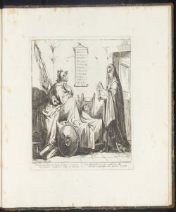 Don Chisciotte mostra la ferita ad una donna Pinelli Bartolomeo