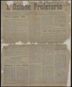 L'azione proletaria : periodico quindicinale del fascio operaio di Bergamo e provincia