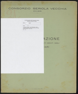 160 - Consorzio Seriola vecchia di Chiari - Ruolo d'esazione di taglie, canoni, contributi dovuti dagli utenti di Chiari - Anno 1946