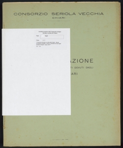 163 - Consorzio Seriola vecchia di Chiari - Ruolo d'esazione di taglie, canoni, contributi dovuti dagli utenti di Chiari - Anno 1947