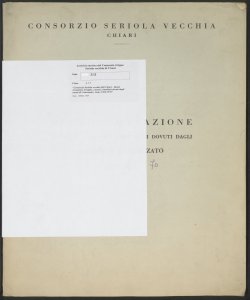 208 - Consorzio Seriola vecchia di Chiari - Ruolo d'esazione di taglie, canoni, contributi dovuti dagli utenti di Castrezzato - Anno 1969/1970