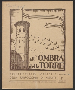 All'ombra della torre : bollettino mensile della parrocchia di S. Ambrogio di Merate