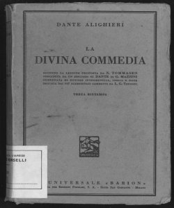La Divina commedia / Dante Alighieri ; secondo la lezione proposta da N. Tommaseo