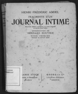 1 / Henri-Frederic Amiel ; introduction de Bernard Bouvier