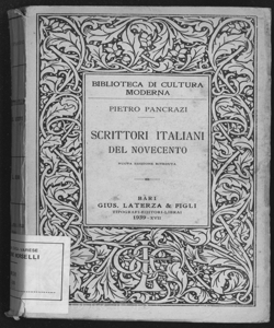 Scrittori italiani del Novecento / Pietro Pancrazi