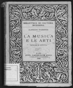 La musica e le arti :  problemi di estetica /  Alfredo Parente