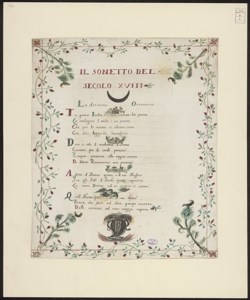 Il sonetto del secolo 18. : testo poetico tra ornati