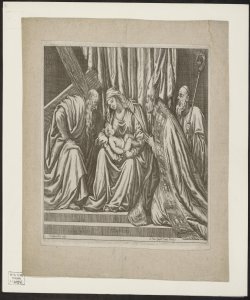[Madonna con bambino e i santi Tiziano ed Andrea] / Titianus In. P. ; V. Lefebvre del. et sculps.